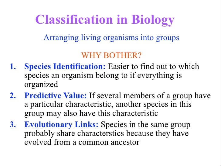 1.14 Why are organisms classified into groups