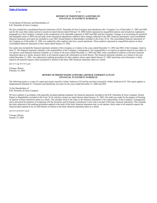 RR Donnelley  2003_10K