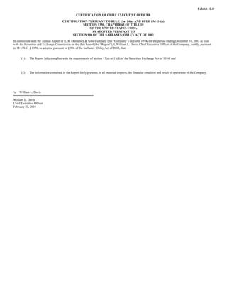 RR Donnelley  2003_10K