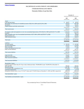 RR Donnelley  2003_10K