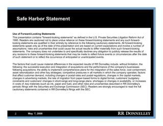 R.R.donnelley FixedIncomeInvestors05/07/08