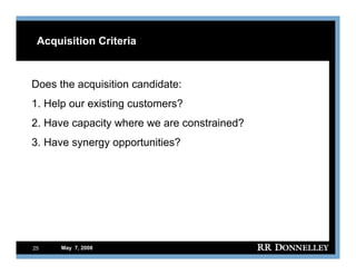 R.R.donnelley FixedIncomeInvestors05/07/08