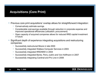 R.R.donnelley FixedIncomeInvestors05/07/08