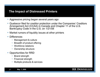R.R.donnelley FixedIncomeInvestors05/07/08