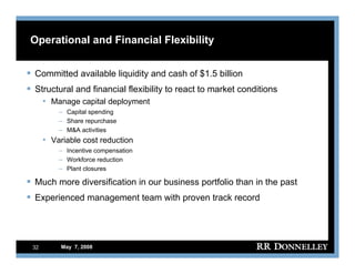 R.R.donnelley FixedIncomeInvestors05/07/08