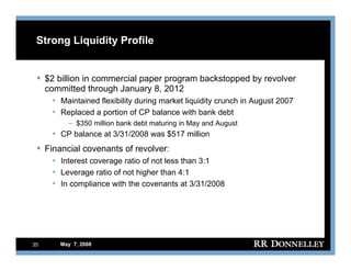 R.R.donnelley FixedIncomeInvestors05/07/08