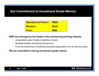 R.R.donnelley FixedIncomeInvestors05/07/08