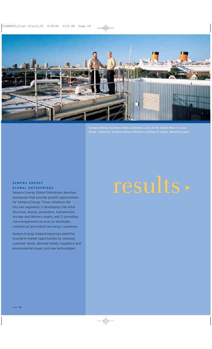 Sempra Energy 2003 Annual Report