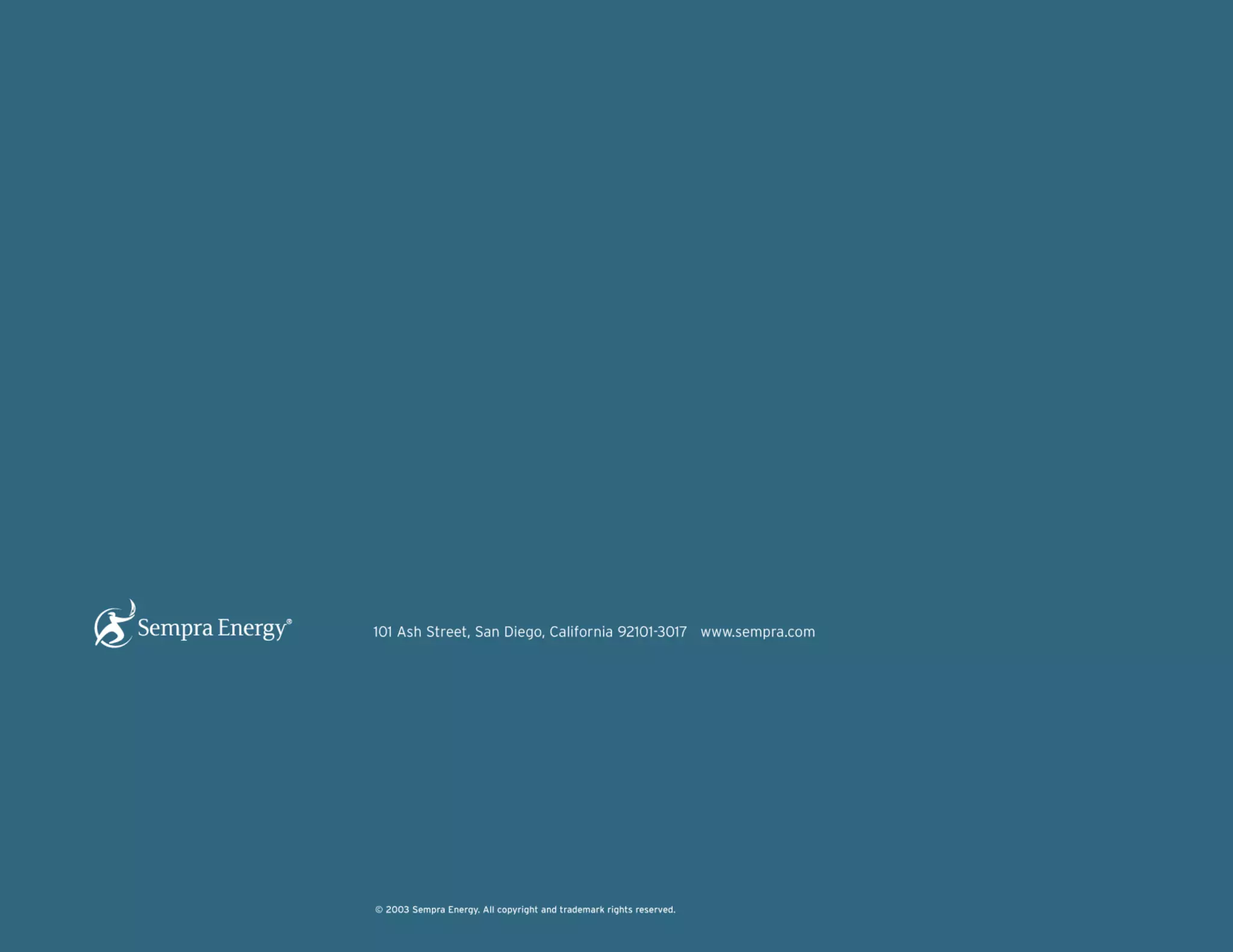 sempra energy 2002 Statistical Report