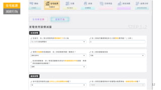 12
住宅能源
減碳行為
 