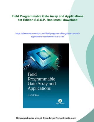 Field Programmable Gate Array and Applications 1st Edition S.S.S.P. Rao ...