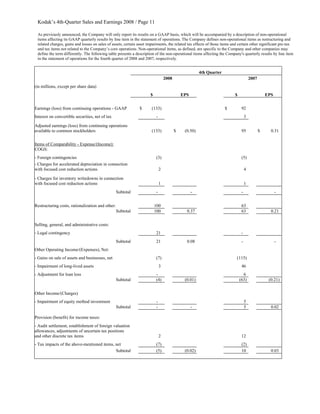 eastman kodak 01/29_4Q/08_SE