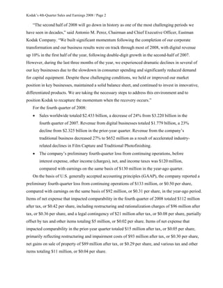 eastman kodak 01/29_4Q/08_SE