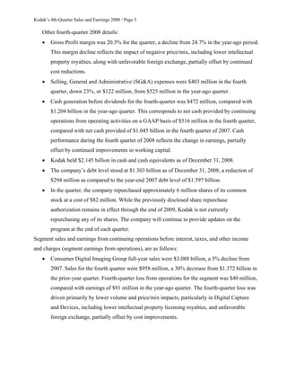 eastman kodak 01/29_4Q/08_SE