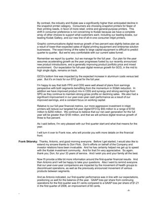 eastman kodak 1Q 07 SE Transcript