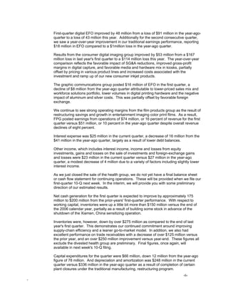 eastman kodak 1Q 07 SE Transcript