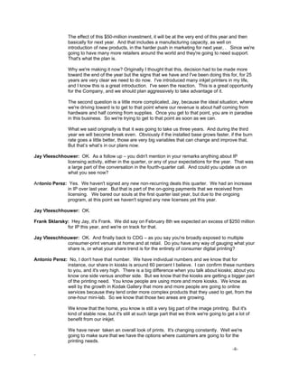 eastman kodak 1Q 07 SE Transcript