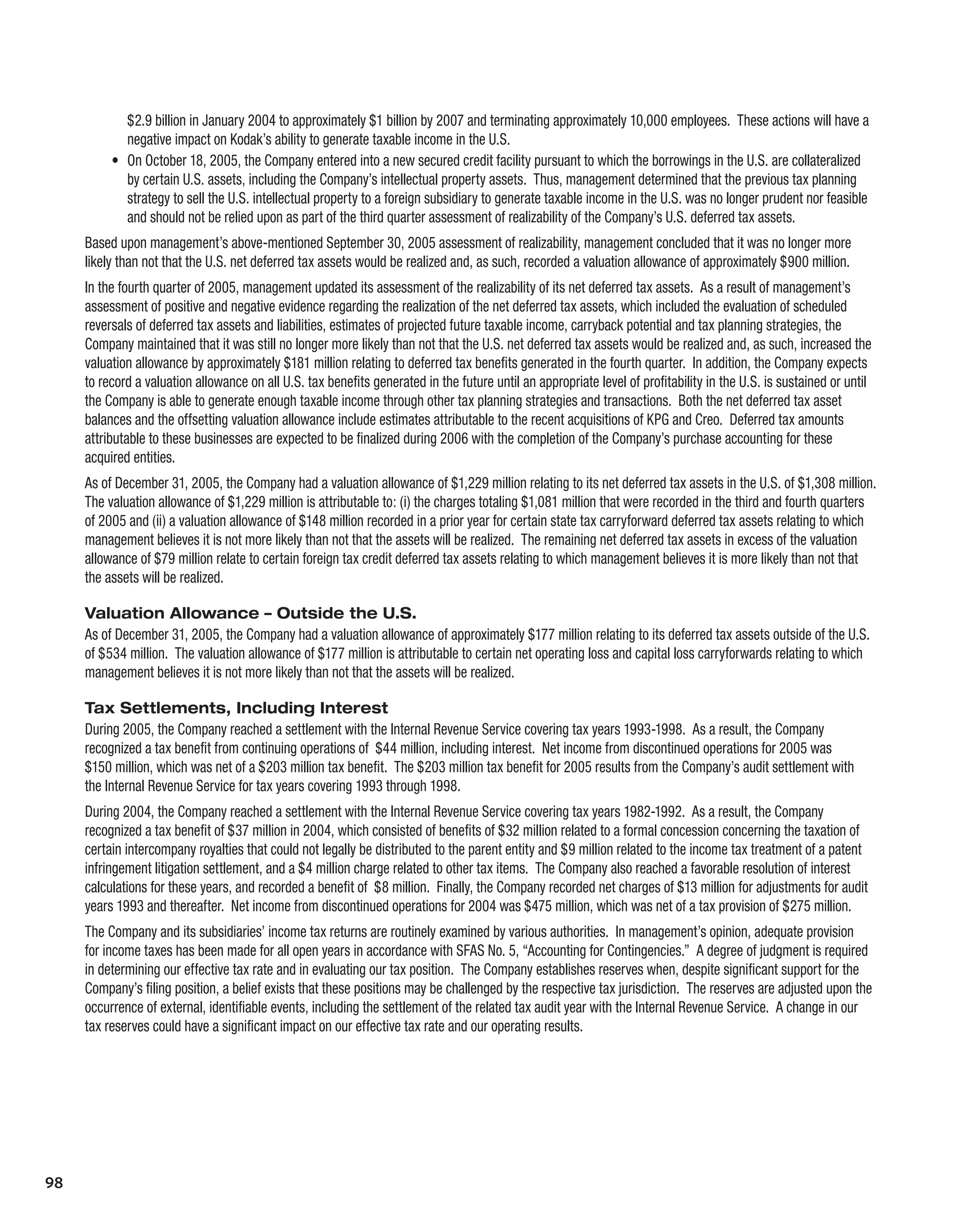 Kodak annualReport05