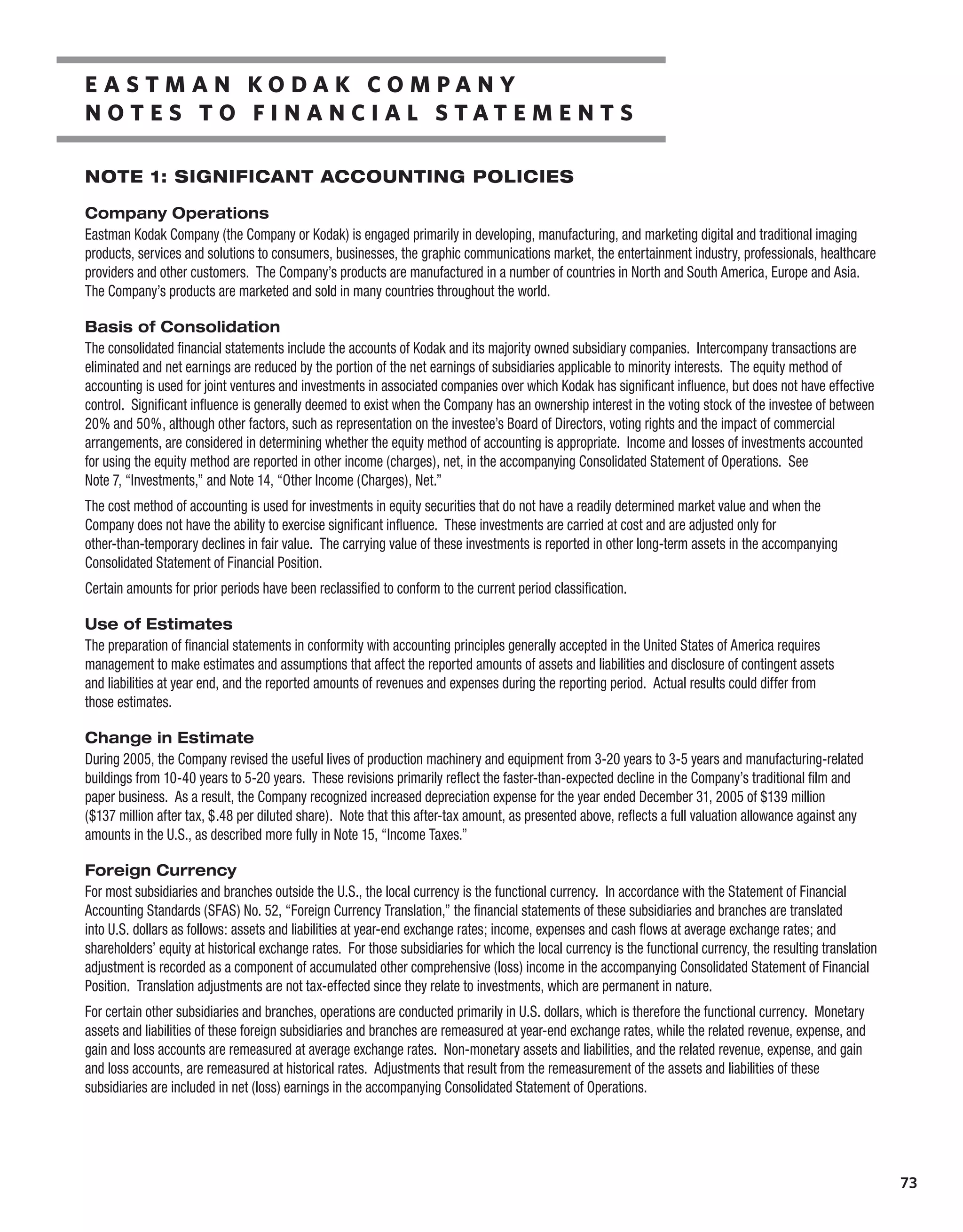 Kodak annualReport05