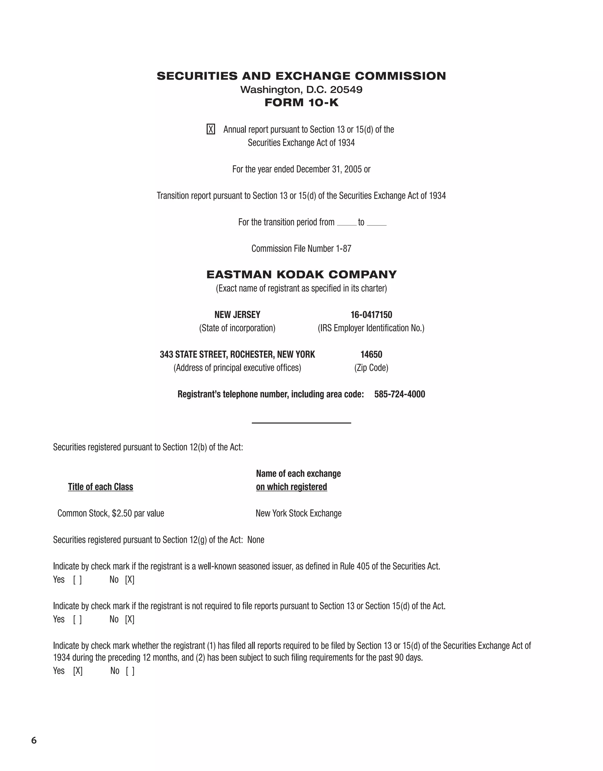 Kodak annualReport05