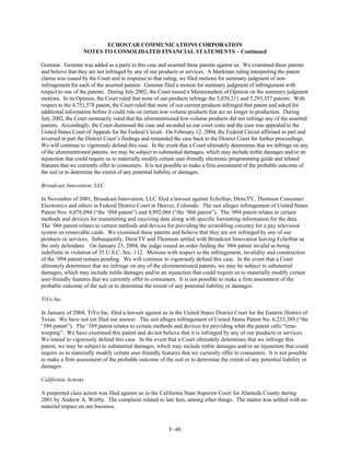 dish network annual reports 2003