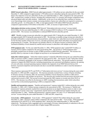 dish network annual reports 2003