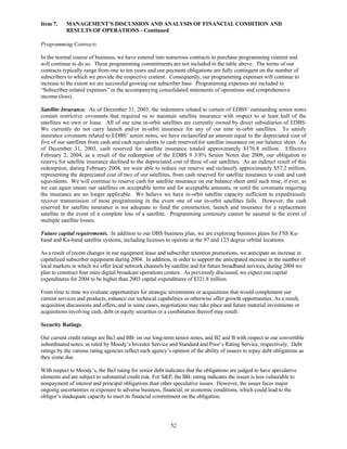 dish network annual reports 2003