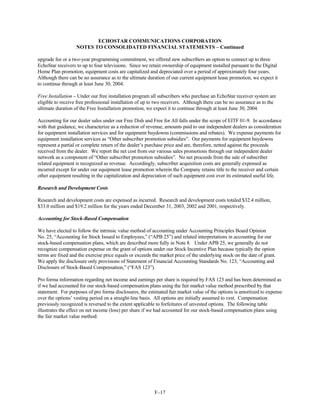 dish network annual reports 2003