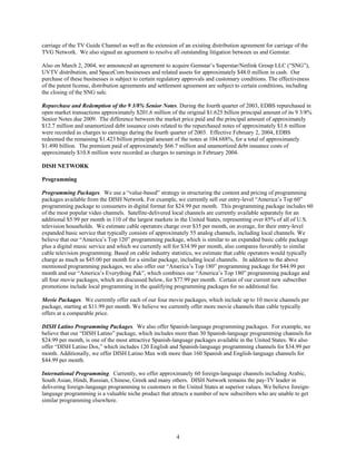 dish network annual reports 2003