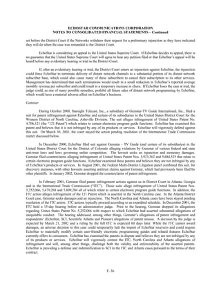 dish network annual reports 2001