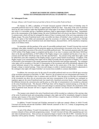 dish network annual reports 2001