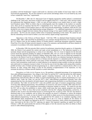 dish network annual reports 2001