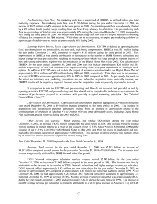 dish network annual reports 2001