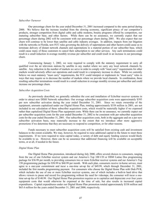 dish network annual reports 2001