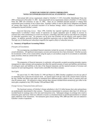 dish network annual reports 2001