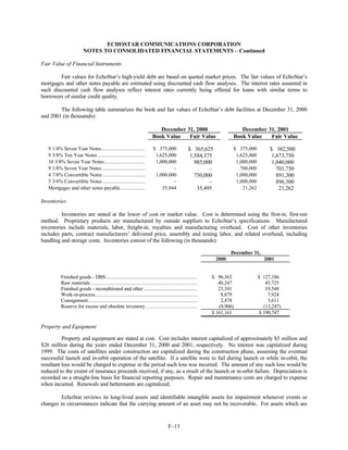 dish network annual reports 2001