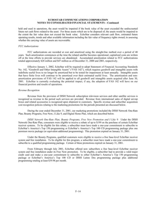 dish network annual reports 2001