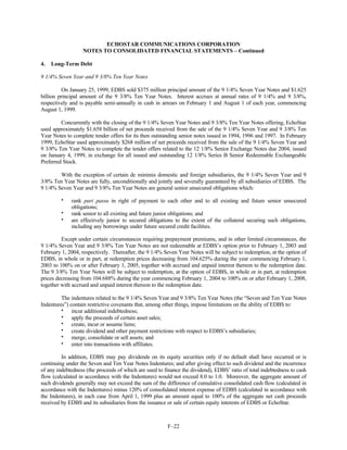 dish network annual reports 2001