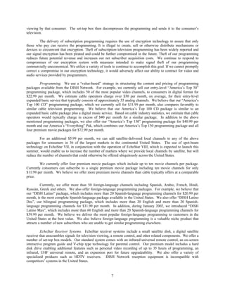 dish network annual reports 2001