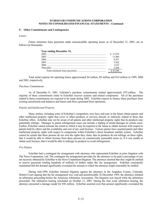 dish network annual reports 2001