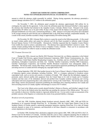 dish network annual reports 2001