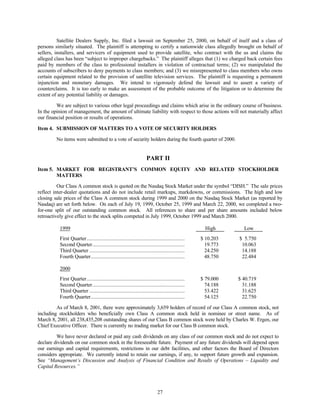 dish network annual reports 2000