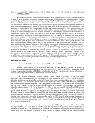 dish network annual reports 2000