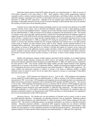 dish network annual reports 2000