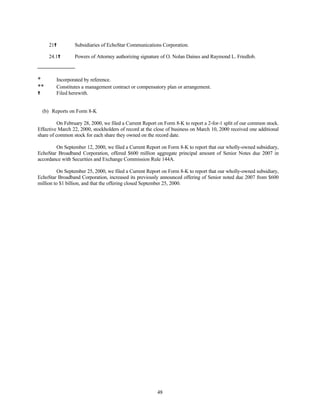 dish network annual reports 2000