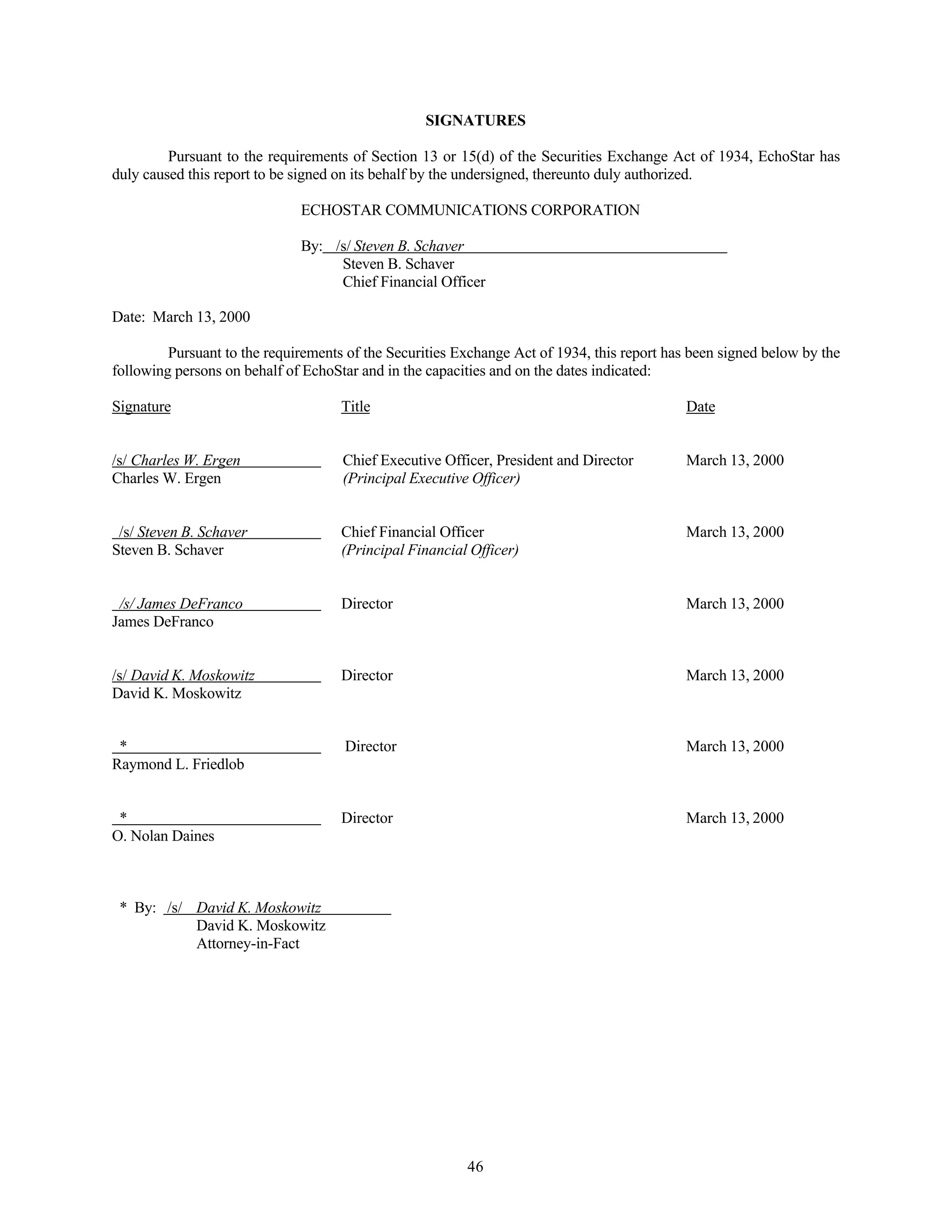 dish network annual reports 1999