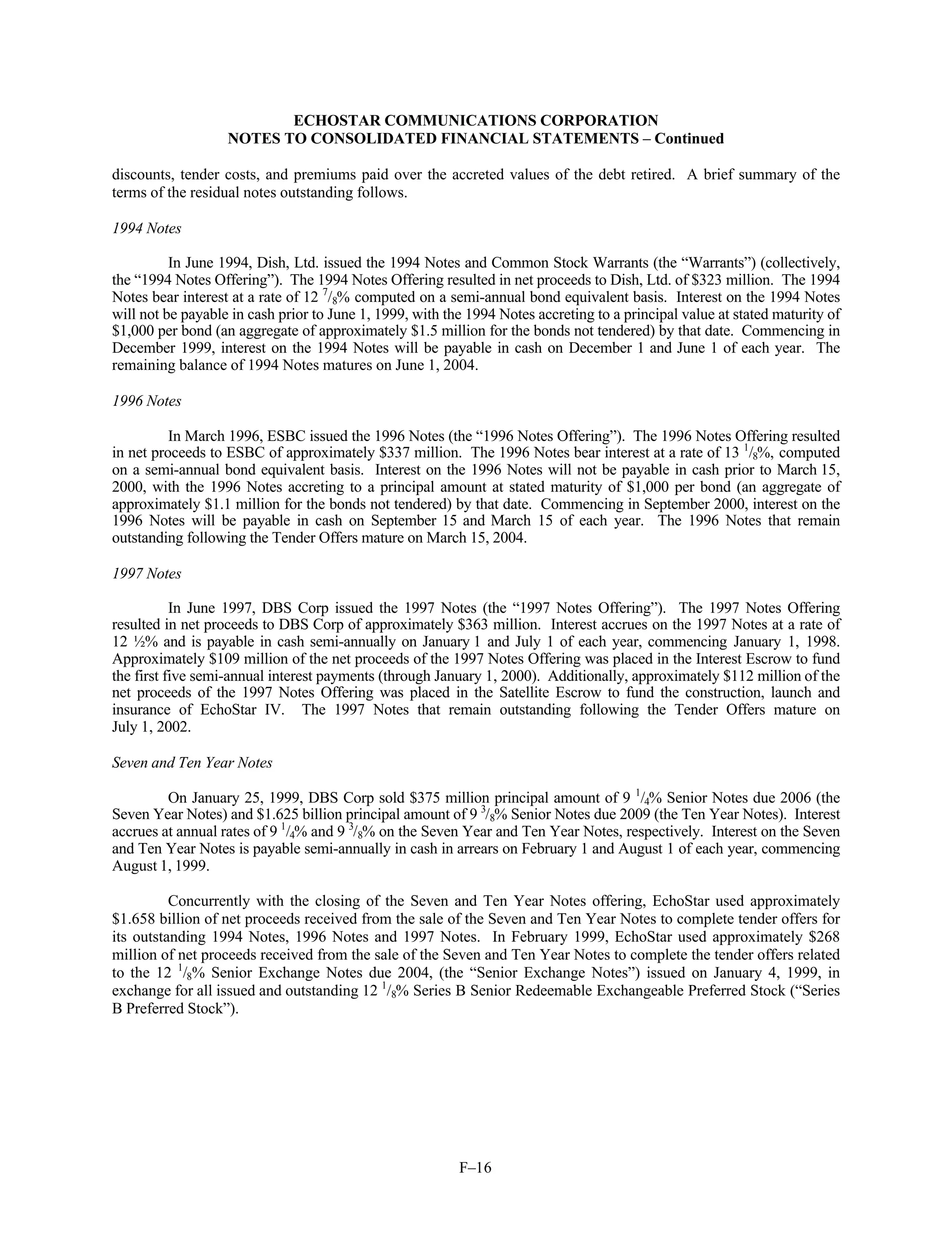 dish network annual reports 1999