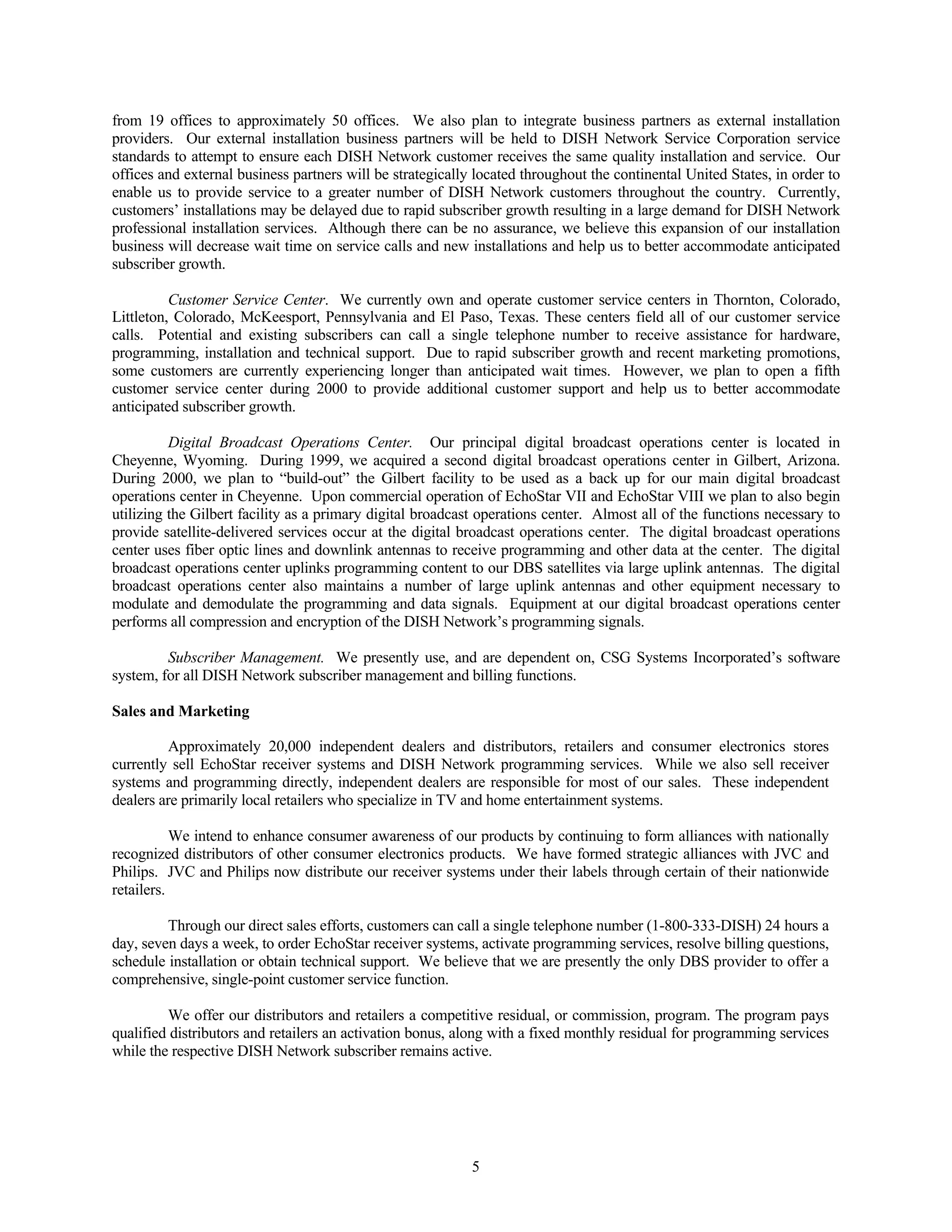 dish network annual reports 1999