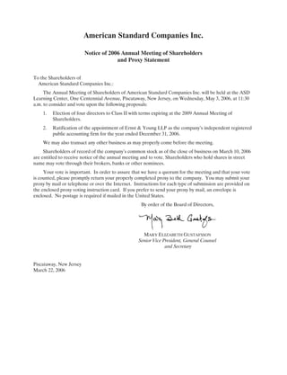 trane2006Proxy reports 