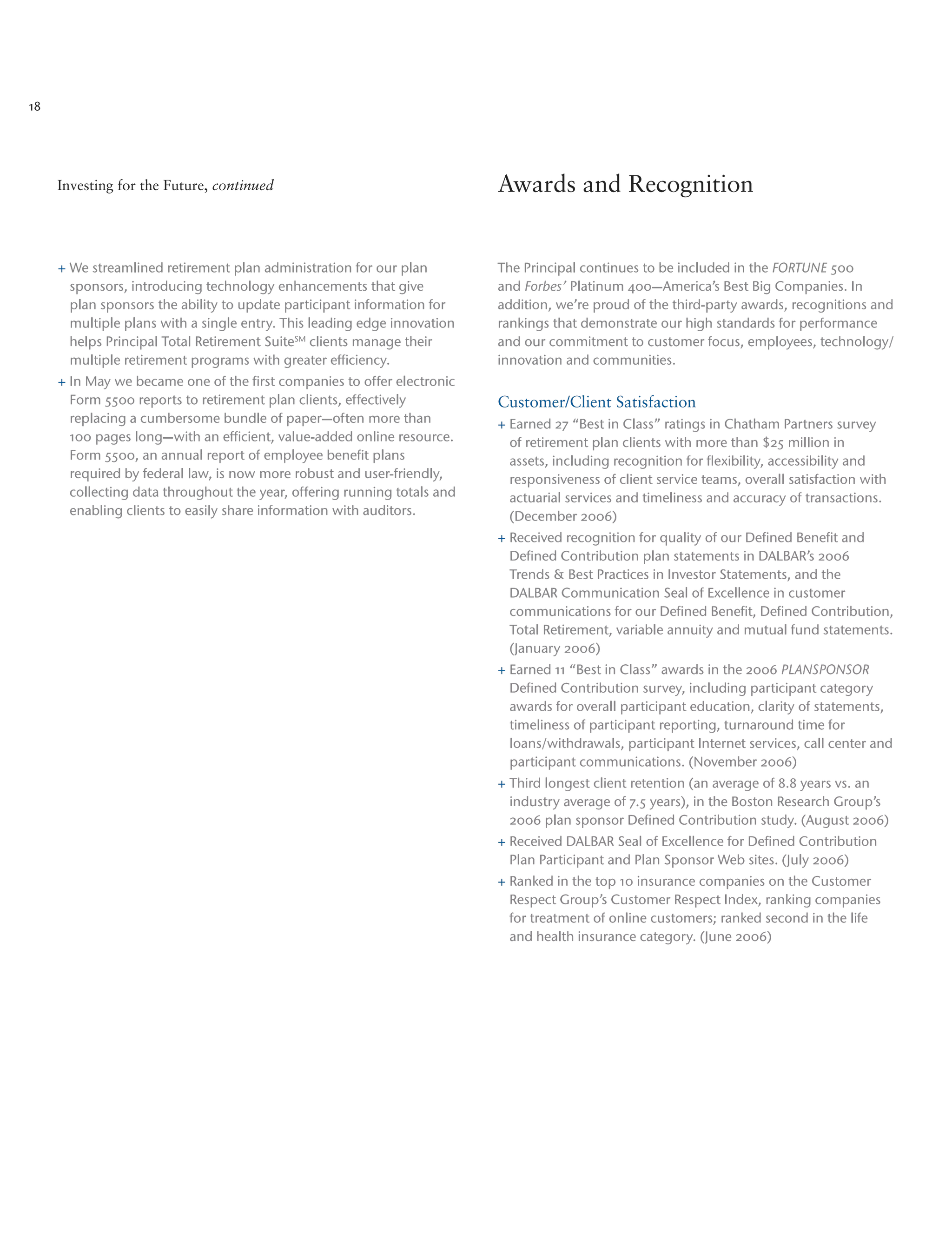 principal financial 2006 annual report